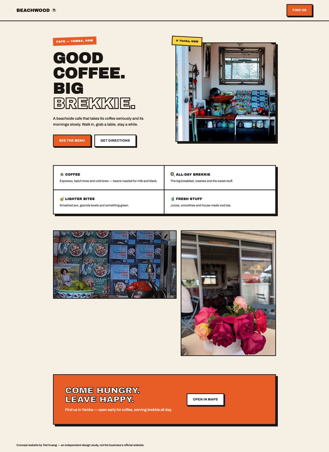 Beachwood Cafe — full concept page